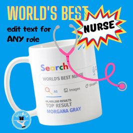 WORLDS BEST NURSE FUNNY Top Search Result Kaffemugg