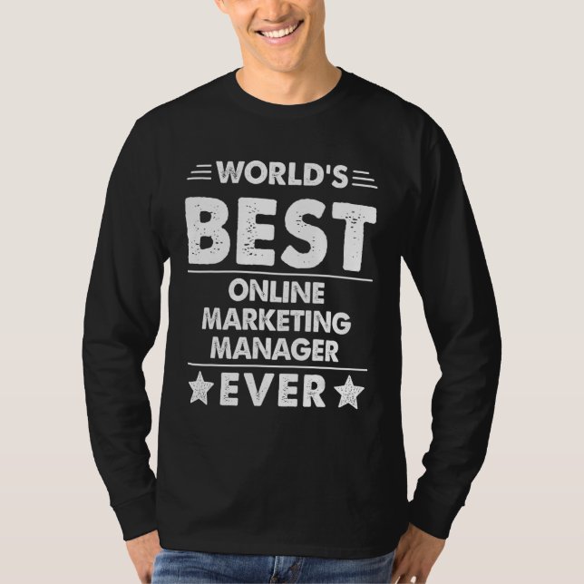 World's Best Online Marknadsföring Manager - 1:a  T Shirt (Framsida)
