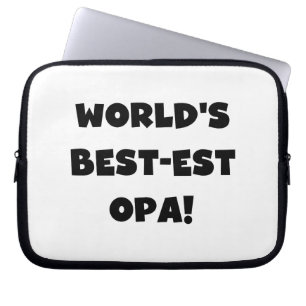 World's Best Opa Black Text T-shirts and Gifts Laptop Fodral