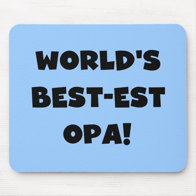 World's Best Opa Black Text T-shirts and Gifts Musmatta (Framsidan)