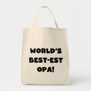 World's Best Opa Black Text T-shirts and Gifts Tygkasse
