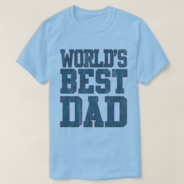 Worlds Best Pappa Grungy Tee Shirt (Design framsida)