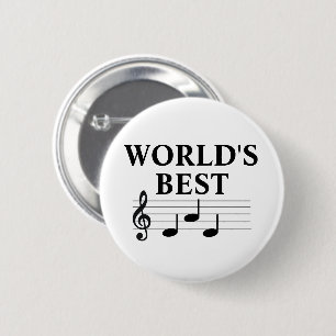 World's Best Pappa Musician Music Note Treble Clef Knapp