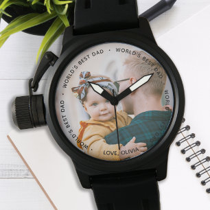 World's Best Pappa Personlig Photo Watch Armbandsur