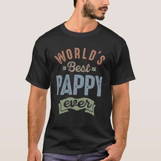 Worlds Best Pappy T Shirt (Framsida)