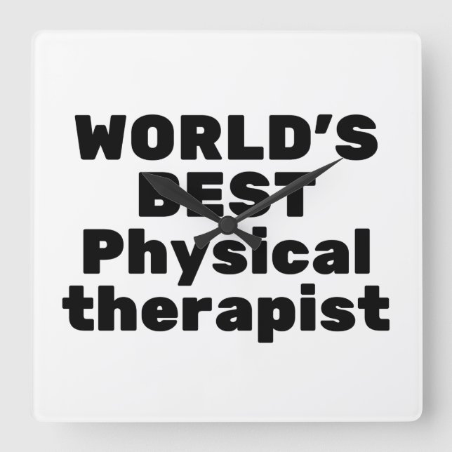 World's best Physical therapist Fyrkantig Klocka (Framsida)