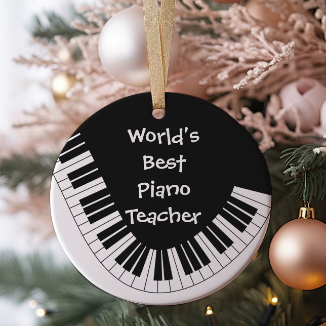 World's Best Piano Teacher Ornament | ANPASSADE (Skapare uppladdad)