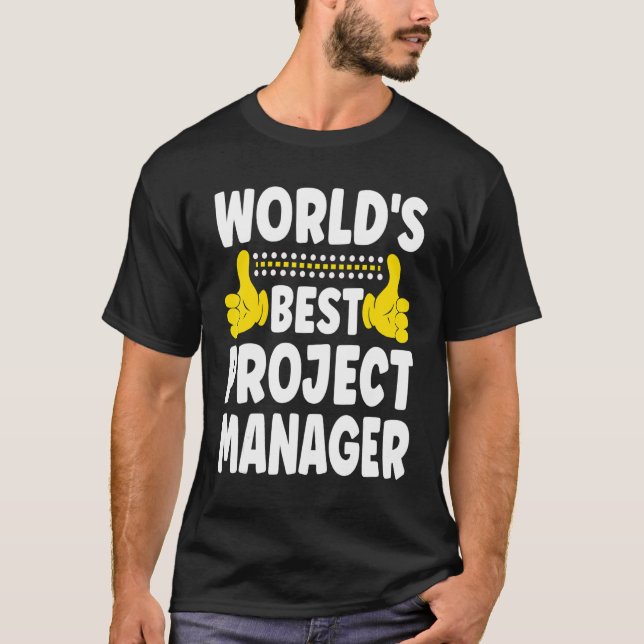 World's Best Project Manager Job Title Project M T Shirt (Framsida)