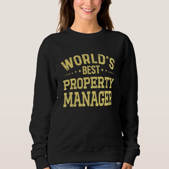 World's Best Property Manager Job Title Property M T Shirt (Framsida)