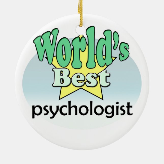 World's best Psychologist Julgransprydnad Keramik (Baksidan)