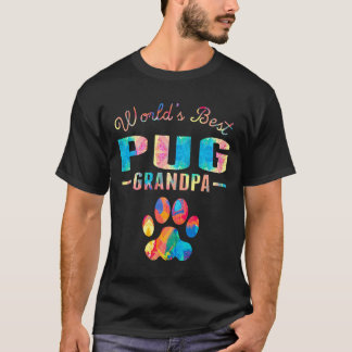 Worlds Best Pug Grandpa Painting T Shirt