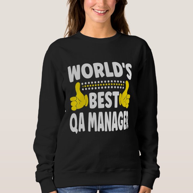 World's Best QA Manager Job Title Profession QA Mo T Shirt (Framsida)