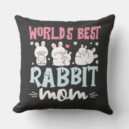 World's Best Rabbit Mom Decorative Throw Pillow Kudde