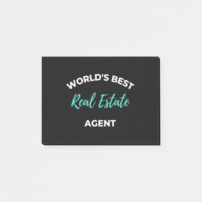 World's Best Real Estate Agent Post-it Block (Framsida)