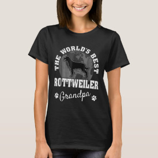 Worlds Best Rottweiler Grandpa T Shirt