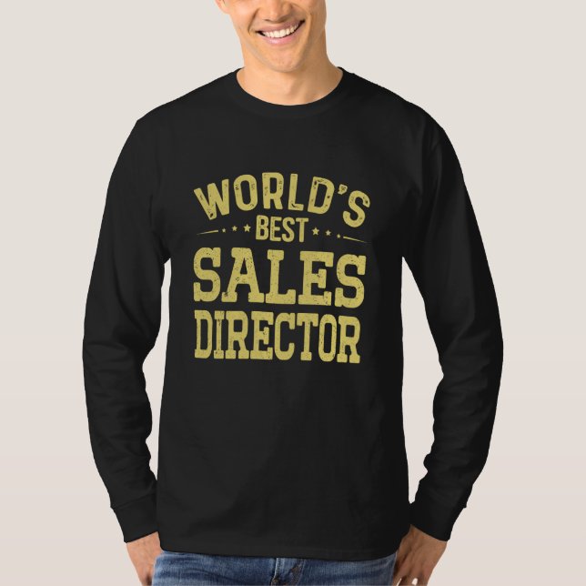 World's Best Sales Director Job Title Sales Direct T Shirt (Framsida)