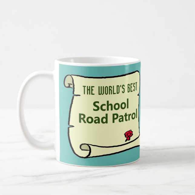World's Best School Road Patrol. Kaffemugg (Vänster)