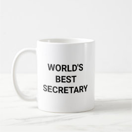 Worlds Best Secretary Funny Career Coworker Gift Kaffemugg