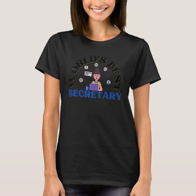 World's Best Secretary  Secretary  Medical  Legal  T Shirt (Framsida)