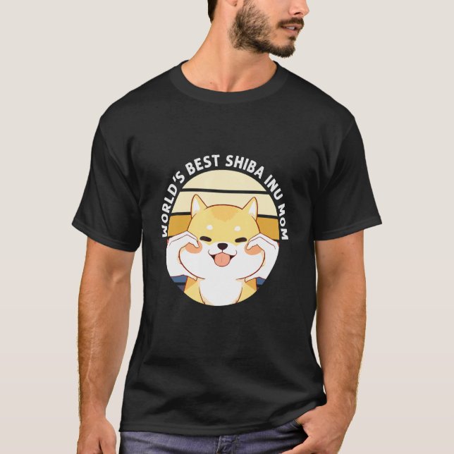 Worlds Best Shiba Inu Mamma T Shirt (Framsida)