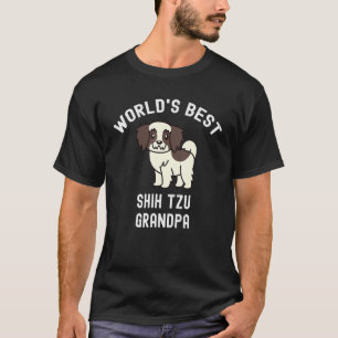 Worlds Best Shih Tzu Grandpa Hund T Shirt