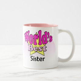 World's Best Sister Två-Tonad Mugg
