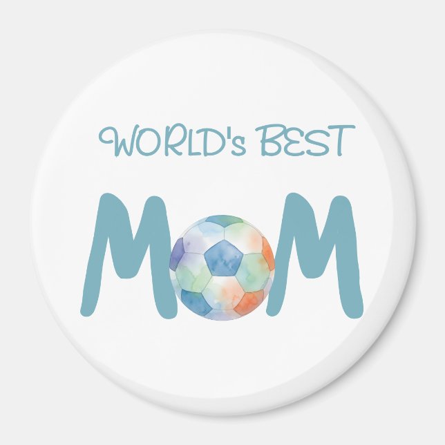 World's Best Soccer Mom Mother's Day Gift Magnet (Framsidan)