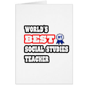 World's Best Social Studies Teacher Hälsningskort