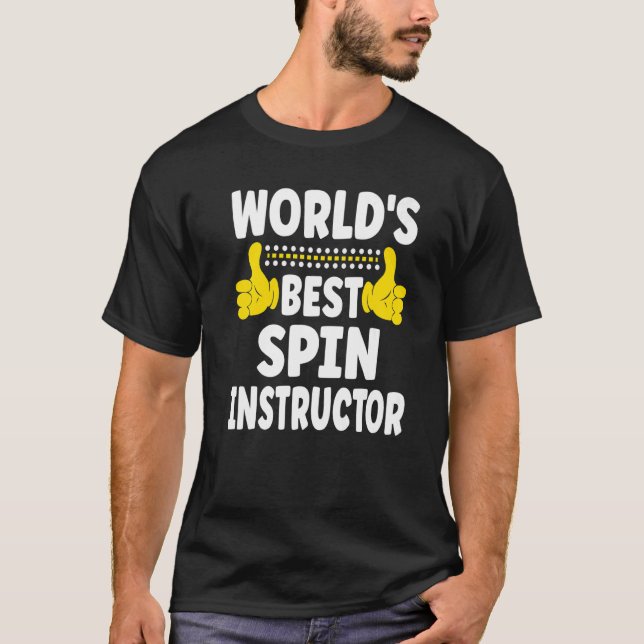 World's Best Spin Instructor Job Title Spin Inr. T Shirt (Framsida)
