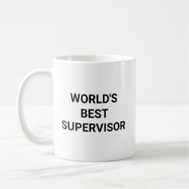 Worlds Best Supervisor Funny Career Coworker Gift Kaffemugg