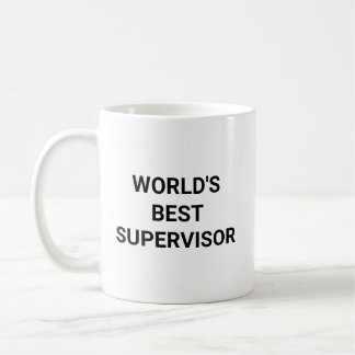 Worlds Best Supervisor Funny Career Coworker Gift Kaffemugg
