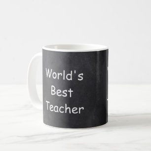 World's Best Teacher Chalkboard Design Gift Idea Kaffemugg