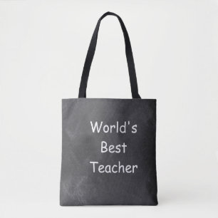 World's Best Teacher Chalkboard Design Gift Idea Tygkasse