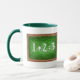 World's Best Teacher Grönt Slate Math Class School Mugg
