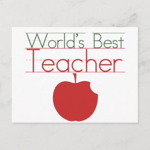 Worlds Best Teacher Vykort