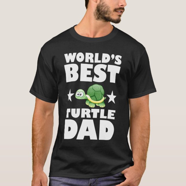 Worlds Best Turtle Dad  Owner Lover Gift T Shirt (Framsida)