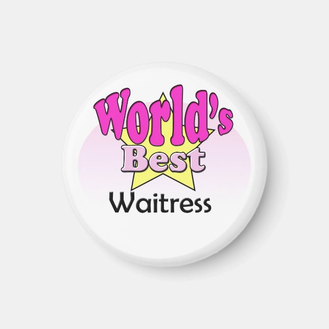 World's Best Waitress Magnet (Framsidan)