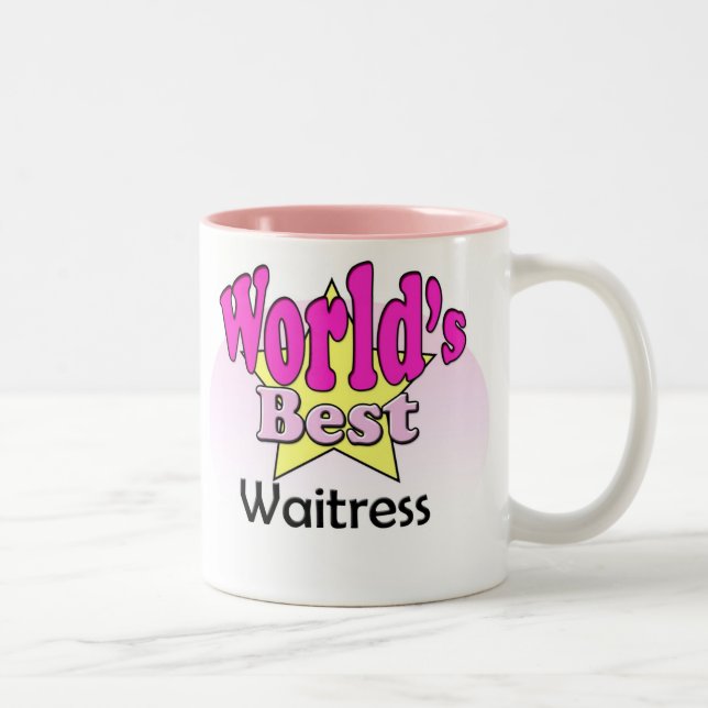 World's Best Waitress Två-Tonad Mugg (Höger)