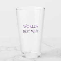 Worlds best wife Personalized Glass Cup