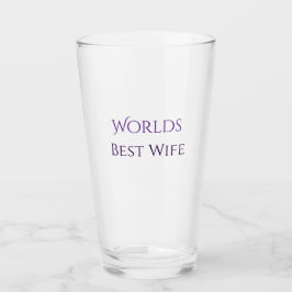 Worlds best wife Personalized Glass Cup Glaskopp