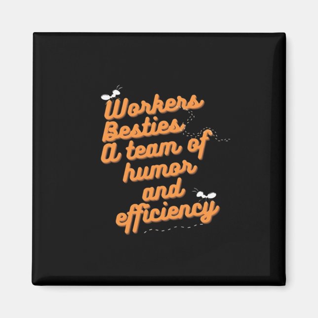 World's Best Work Bestie Emotional Help Coworking  Magnet (Framsidan)