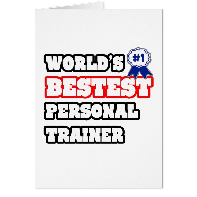 World's Bestest Personal Trainer Hälsningskort (Framsidan)