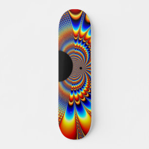 Worlds Collide - Fractal Old School Skateboard Bräda 18 Cm