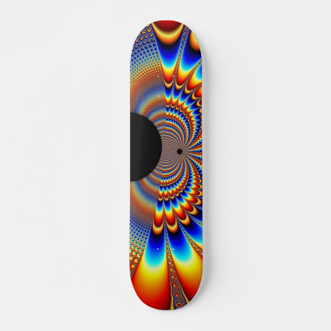 Worlds Collide - Fractal Old School Skateboard Bräda 18 Cm (Framsida)