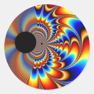 Worlds Collide - Fractal Runt Klistermärke