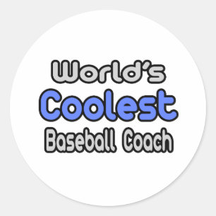 World's Coolest Baseball Coach Runt Klistermärke