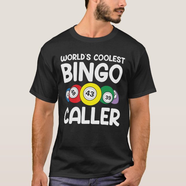 World's Coolest Bingo Caller T Shirt (Framsida)