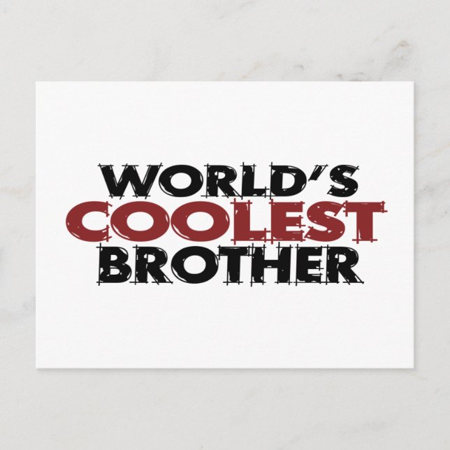 Worlds Coolest Brother Vykort (Framsida)