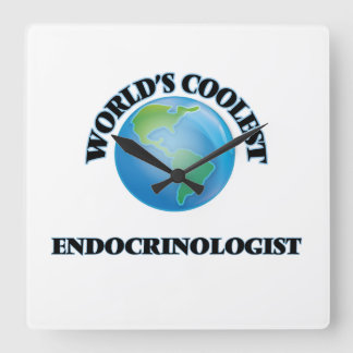 WORLD'S COOLEST eNDOCRINOLOGIST Fyrkantig Klocka