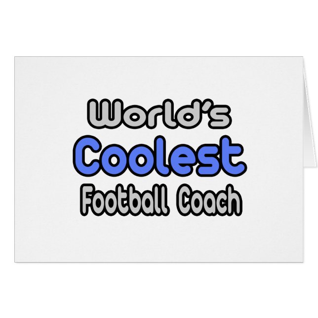 World's Coolest Football Coach Hälsningskort (Framsidan Horizontal)